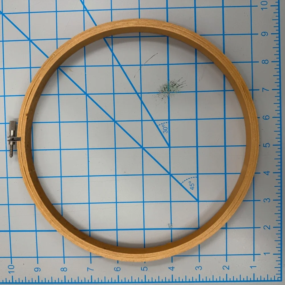 Vintage 8 Inch Wooden Embroidery Hoop‎ Round Adjustable Screw Tension Taiwan